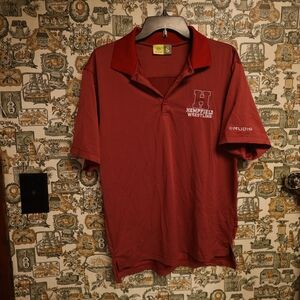 Rudis Wrestling Red Polo Shirt with Embroidered Hempfield Logo Men's Size Small